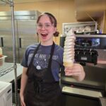 A HUGE ice cream cone at Pizza Palace Wellington