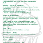 Pizza Palace Wellington Dessert Menu
